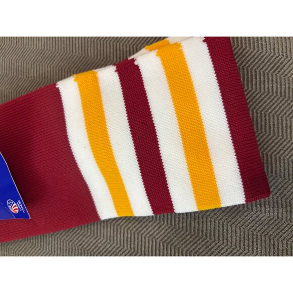 TCK Medium 200 Baseball Stirrup Socks Red White Gold Stripes - Picture 3 of 6